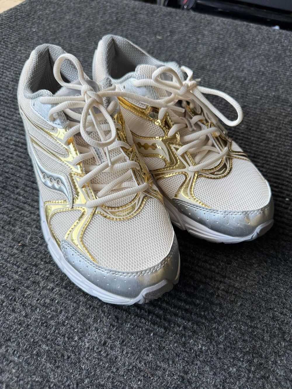 Saucony x J.Crew Ride Millennium Running Shoes Womens 11 Gold Silver S60868-2
